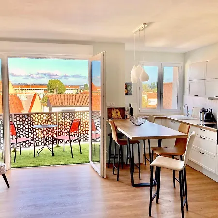 Apartment App'art Frida & Oskar - 2 Ch - Quartier Calme & Central - Terrasse - Grand Confort - Wifi Hd - 600m Grands Buffets Narbonne